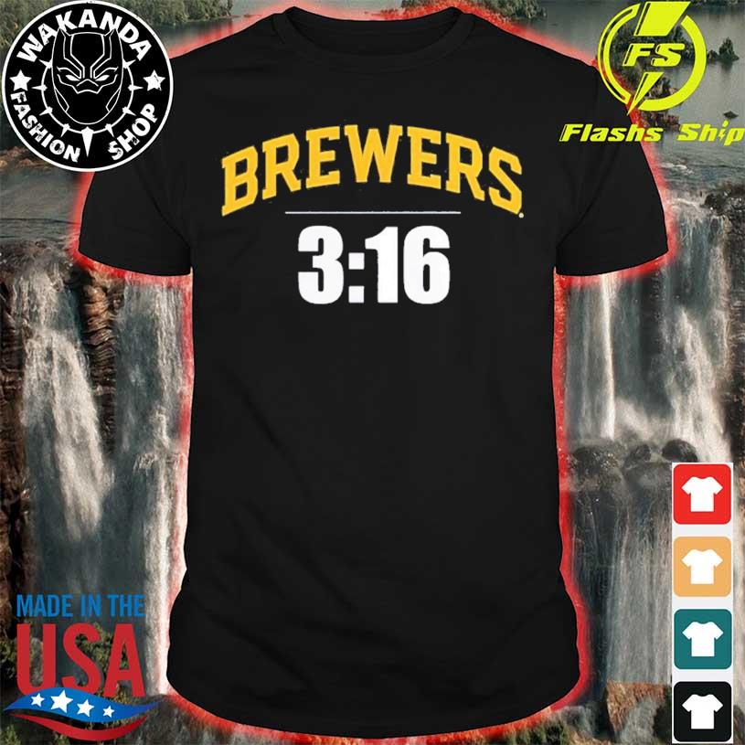 Men's Fanatics Branded Stone Cold Steve Austin Navy Milwaukee Brewers  3:16 T-Shirt