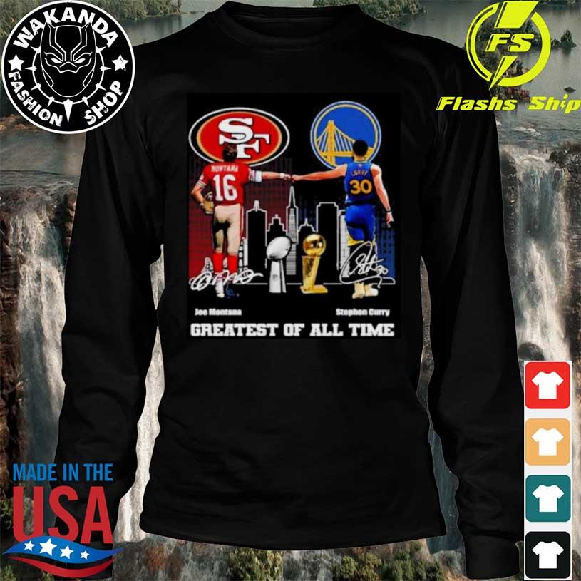 Joe Montana And Stephen Curry Greatest Of All Time signatures Shirt