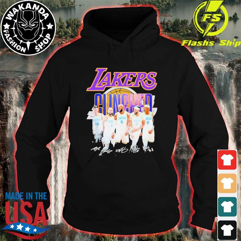 Los angeles Lakers team clinched 2023 NBA playoffs signatures T-shirt,  hoodie, sweater, long sleeve and tank top