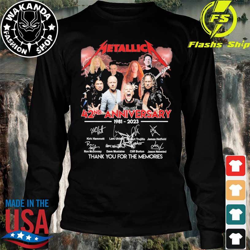 Metallica 42nd Anniversary 1981-2023 Signatures Shirt ⋆ Vuccie