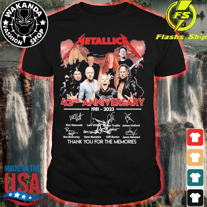 Metallica 42nd Anniversary 1981-2023 Signatures Shirt ⋆ Vuccie