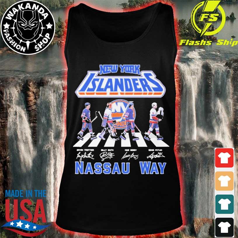 New York Islanders Abbey Road 2023 Nassau Way Signatures T-shirt
