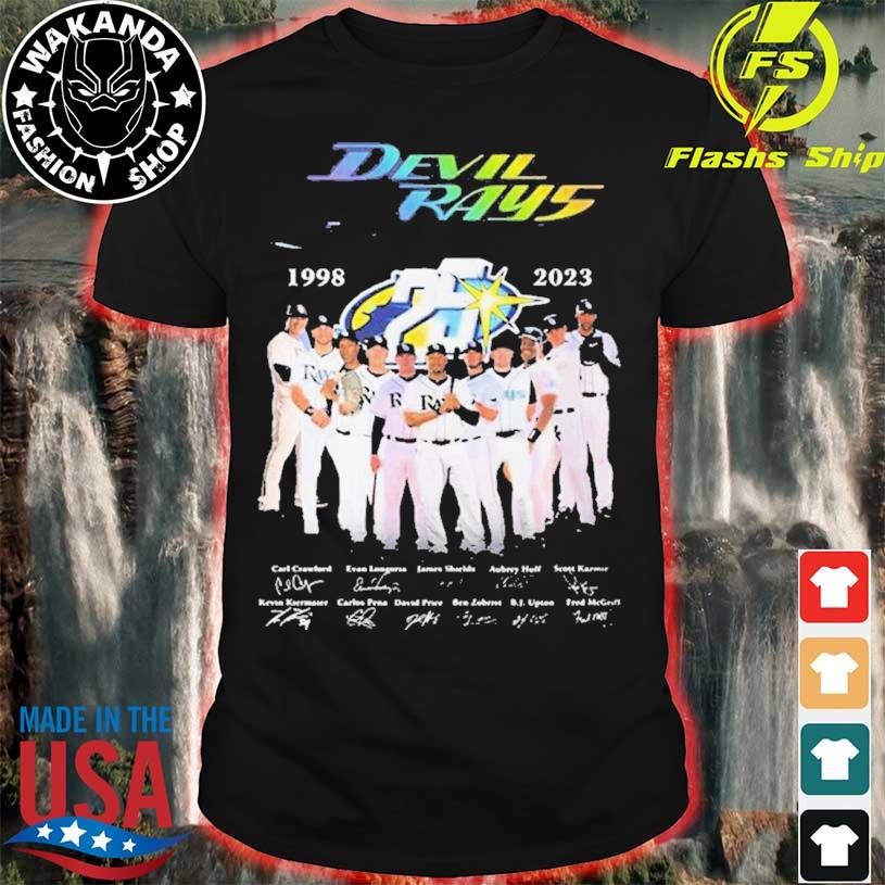 Tampa Bay Devil Rays 25th Anniversary 1998 2023 Thank You For The Memories  Team Member Signatures shirt, hoodie, sweater, long sleeve and tank top