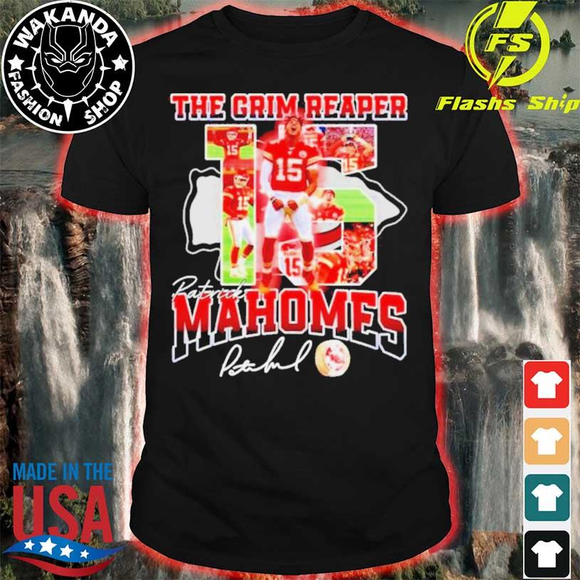 The Grim Reaper Patrick Mahomes Kc Chiefs Signature Shirt - Limotees