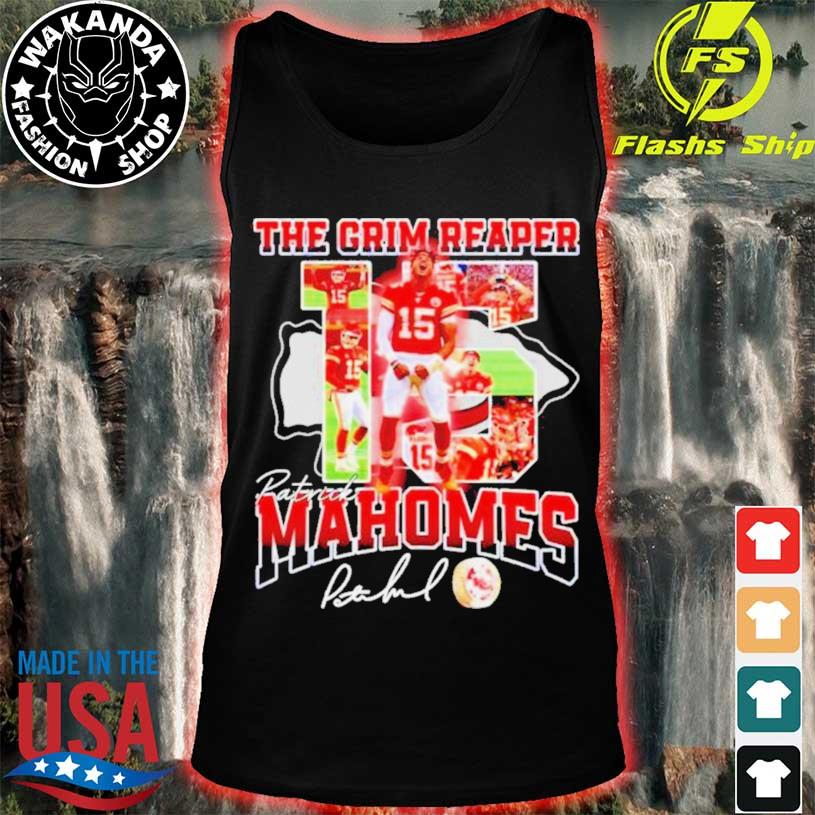 The Grim Reaper Patrick Mahomes Kc Chiefs Signature Shirt - Limotees