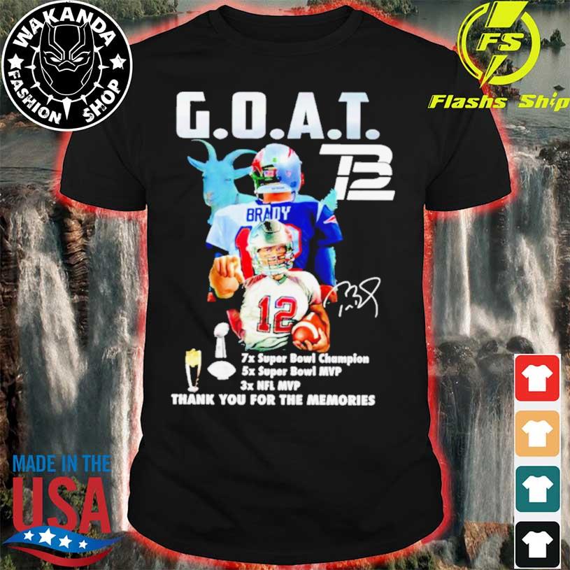 Official Thank You Tom Brady 12 Goat Shirt, hoodie, sweater, long