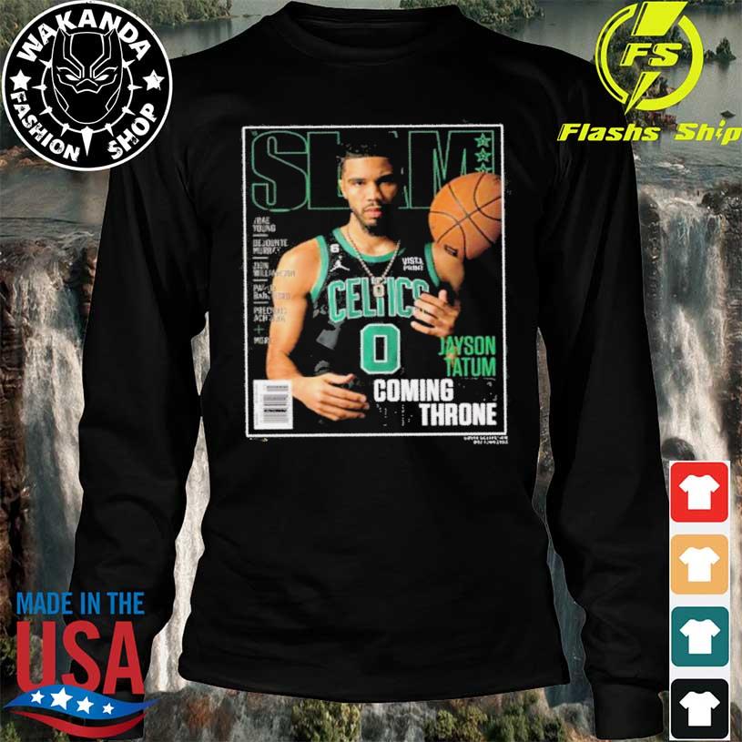 Slam Cover Boston Celtics Jayson Tatum Coming for the Throne Tee Shirt -  Limotees