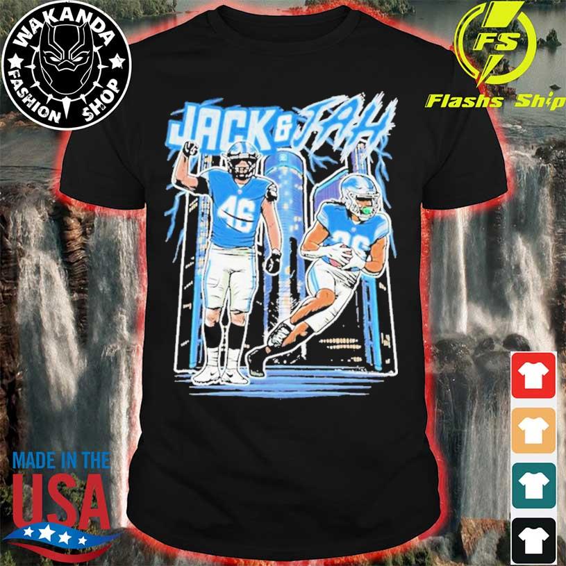 Detroit Lions Jack And Jah Vintage Skyline T-shirt