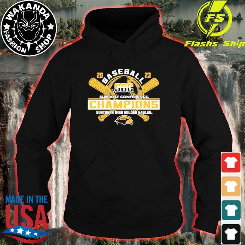 Southern Miss Golden Eagles 2023 Sun Belt Baseball Conference Champions  shirt, hoodie, sweater, long sleeve and tank top