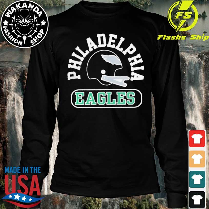 Philadelphia Eagles Throwback Helmet Long Sleeve Tee