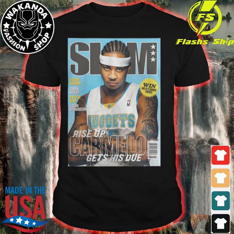 Slam Cover Denver Nuggets Carmelo Anthony 2023 portrait shirt