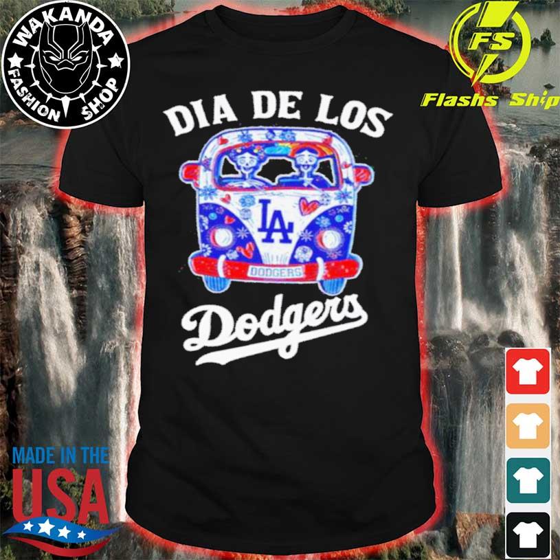 Official Funny Hippie Car Los Angeles Dodgers Skull Dia De Los Dodgers New  shirt, hoodie, sweater, long sleeve and tank top