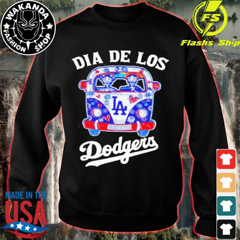 Official Dia de los Dodgers skull T-shirt, hoodie, tank top, sweater and  long sleeve t-shirt
