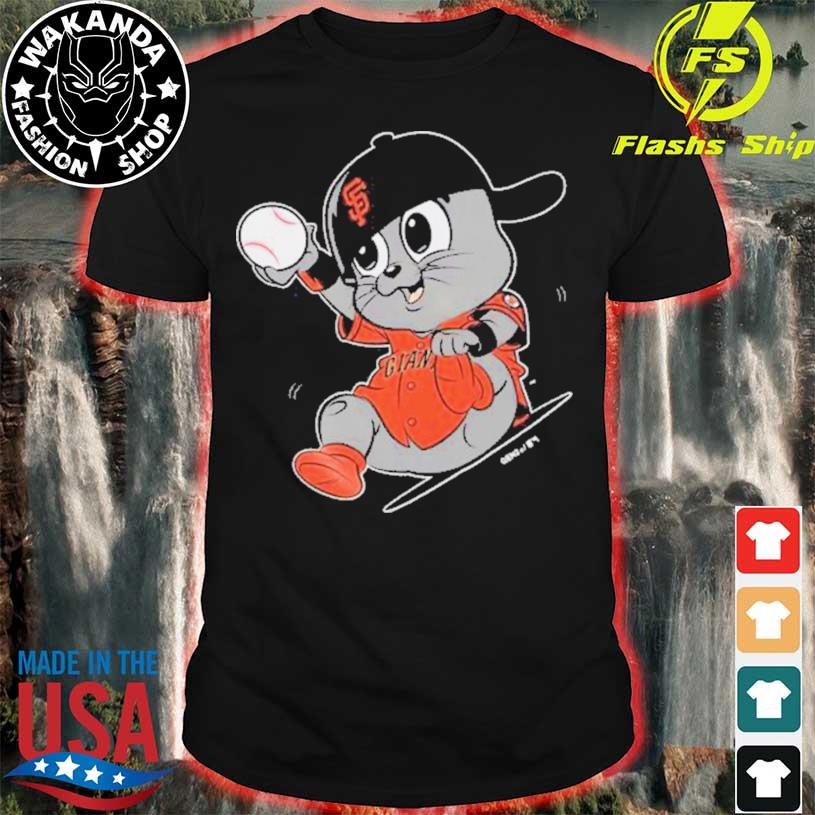 Toddler San Francisco Giants Black Mascot Baby Lou Seal shirt, hoodie,  sweater, long sleeve and tank top