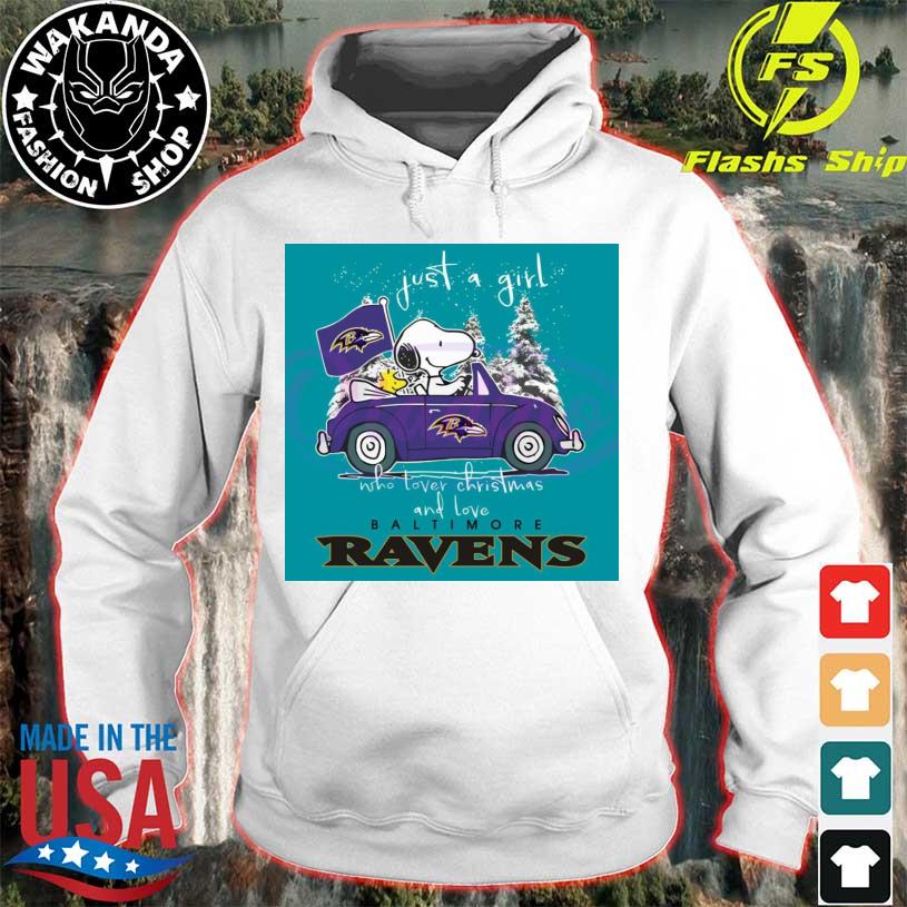 Just A Girl Who Lover Christmas And Love Baltimore Ravens shirt, hoodie,  longsleeve, sweatshirt, v-neck tee