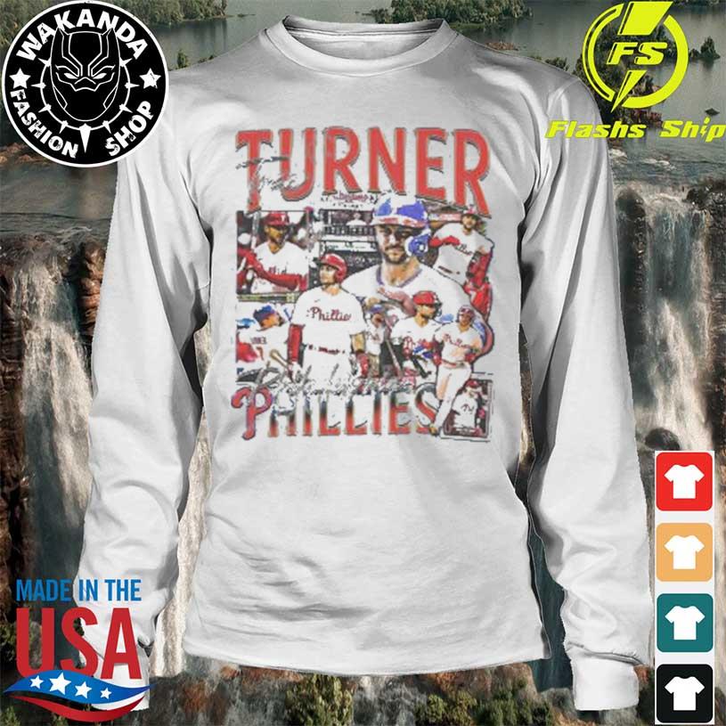 Trea Turner Philadelphia Phillies Men's Red Backer T-Shirt 