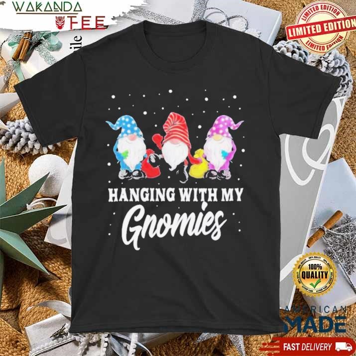 Official 3 Dwarfs 3 Colors Garden Gnome Christmas Gifts Hanging With My Gnomies Sweater