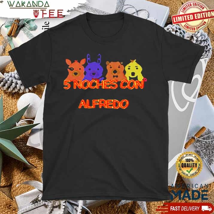 Official 5 Noches Con Alfredo Five Nights At Freddy's T shirt