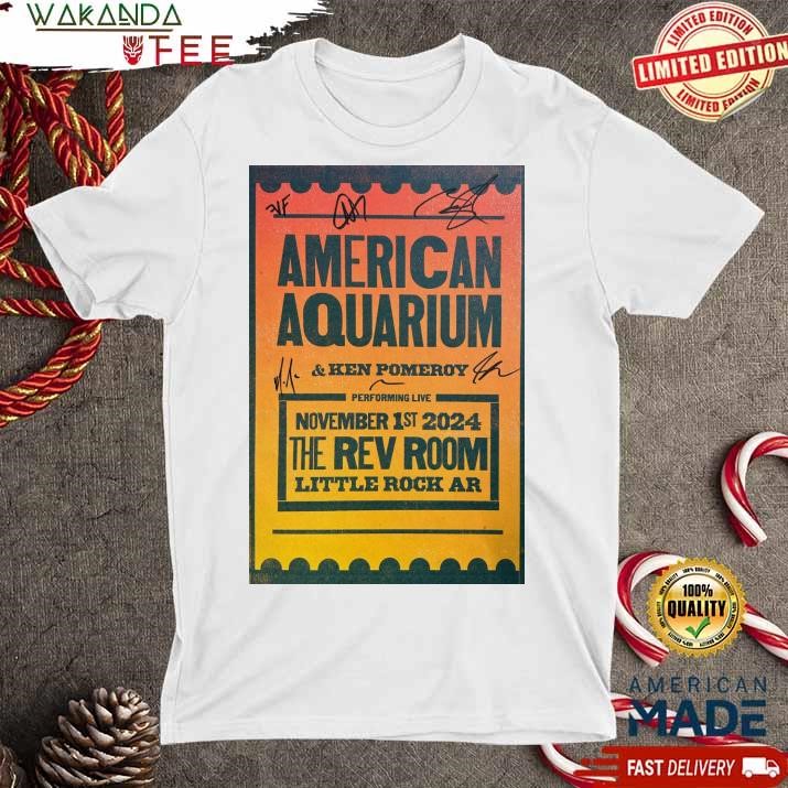 Official American Aquarium Little Rock, AR The Rev Room November 1 2024 Concert Shirt