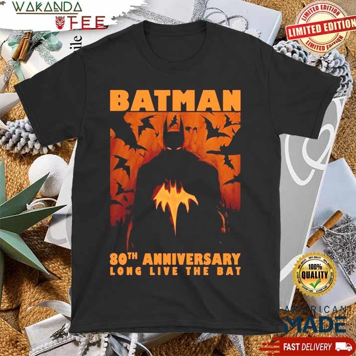 Official Batman 80th anniversary long live the bat T Shirt