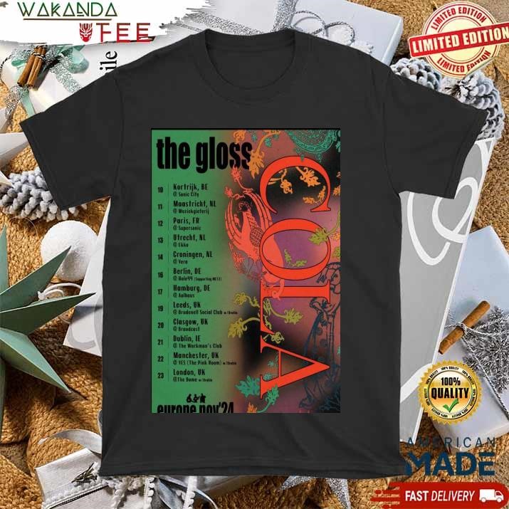 Official Cola The Gloss Europe 2024 Tour Poster T Shirt