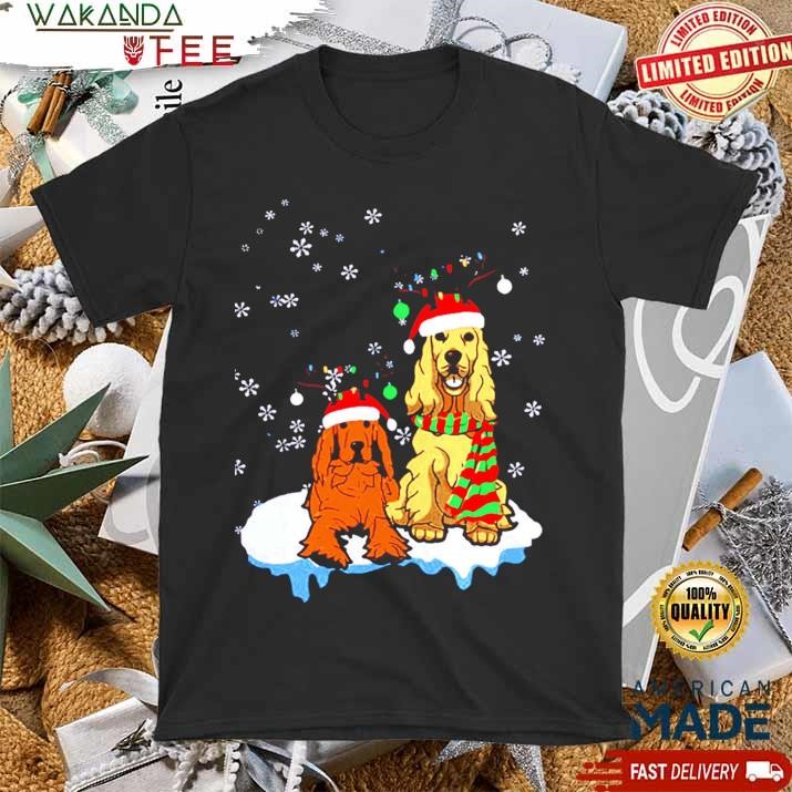 Official Cute Christmas Cocker Spaniel Santa Hats Reindeer Dog Lovers SweatShirt