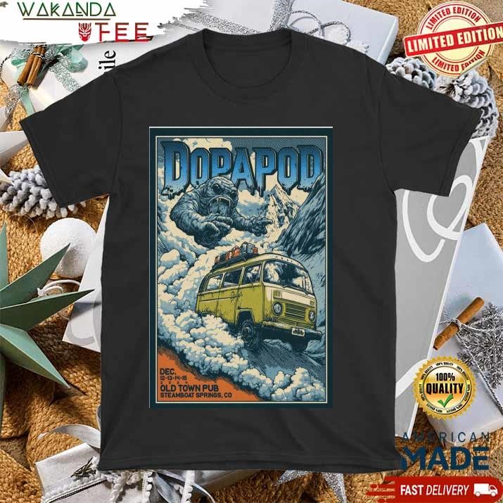 Official Dopapod December 12-15 2024 In Steamboat Springs Car CO Poster T shirt