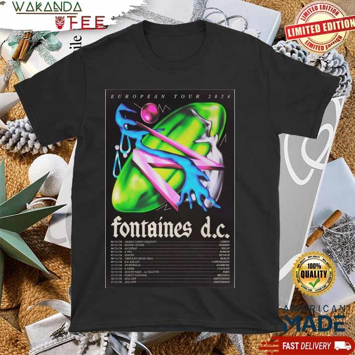 Official Fontaines D.C European Tour 2024 Poster T shirt