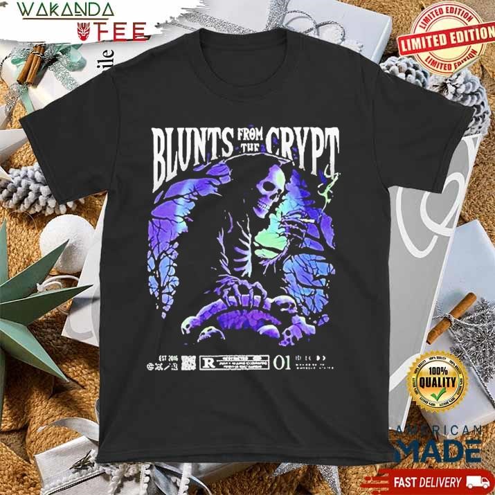 Official Idleglance Blunt From The Crypt Reaper Est 2016 T Shirt