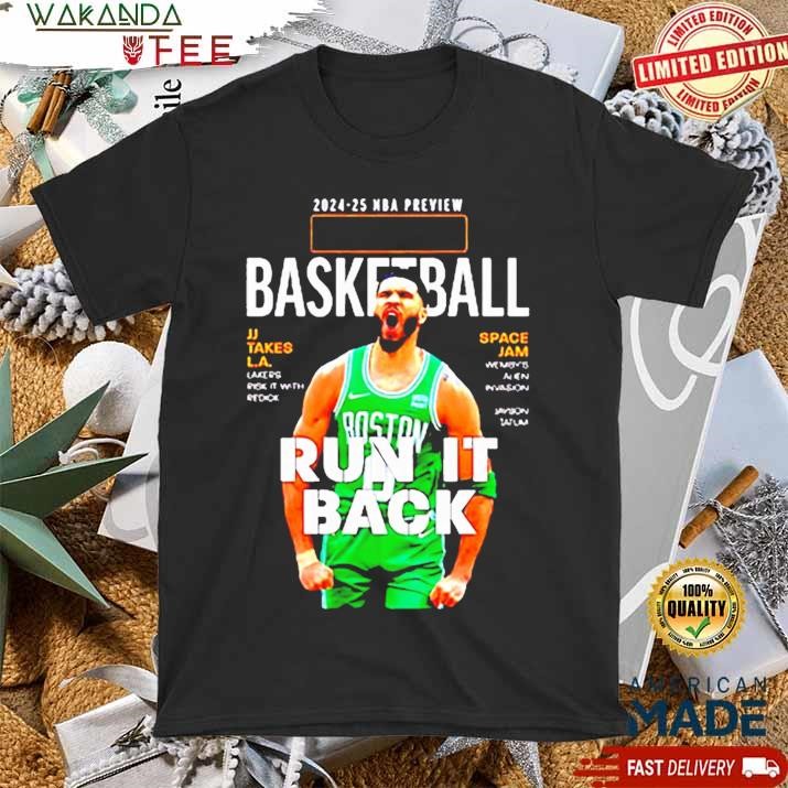 Official NBA preview Jayson Tatum Boston Celtics basketball run it back graphic T Shirt