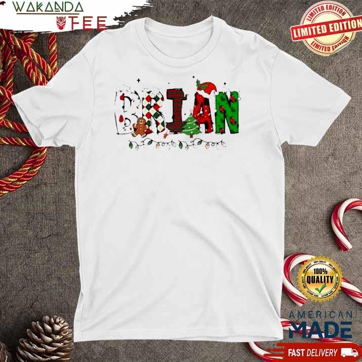 Official Personalized Christmas Name Brian T Shirt