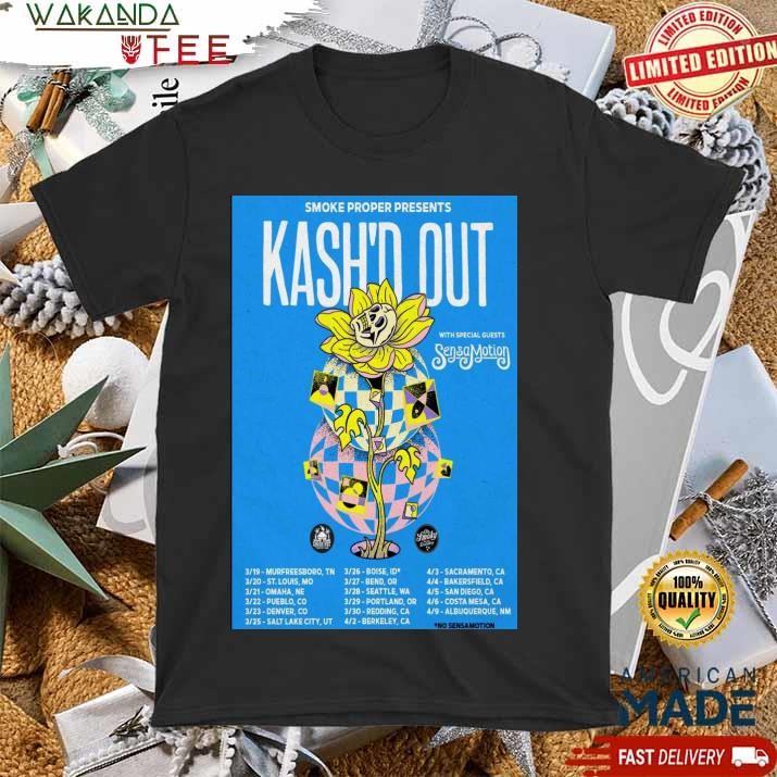 Official Poster Kash'd Out March & April 2025 Tour T Shirt