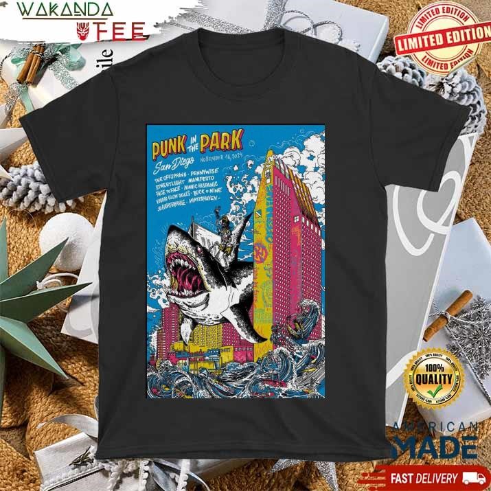 Official Punk In The Park Nov 16 2024 San Diego, CA Tour shark Poster T shirt