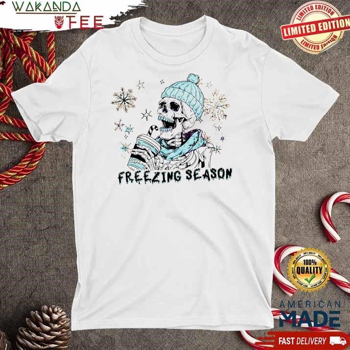 Official Retro Comfort Colors Freezing Season Christmas Skeleton SweatShirt