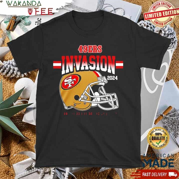 Official San Francisco 49ers Invasion Tour 2024 T Shirt