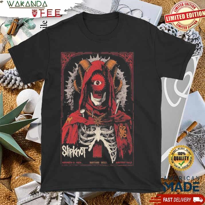 Official Slipknot Fest Santiago, Chile Nov 2 2024 Tour Poster hirt