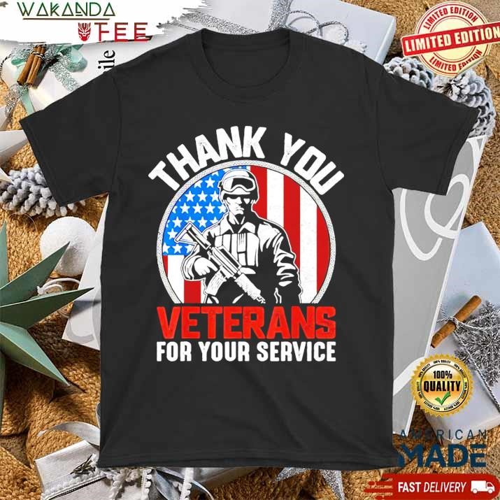 Official Thank You Veterans For Your Service Vintage 2024 T Shirt