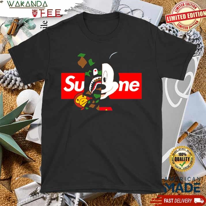 Official The Mickey Mouse Supreme Bape T shirt