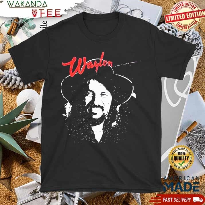 Official Waylon Jennings Outline T shirt